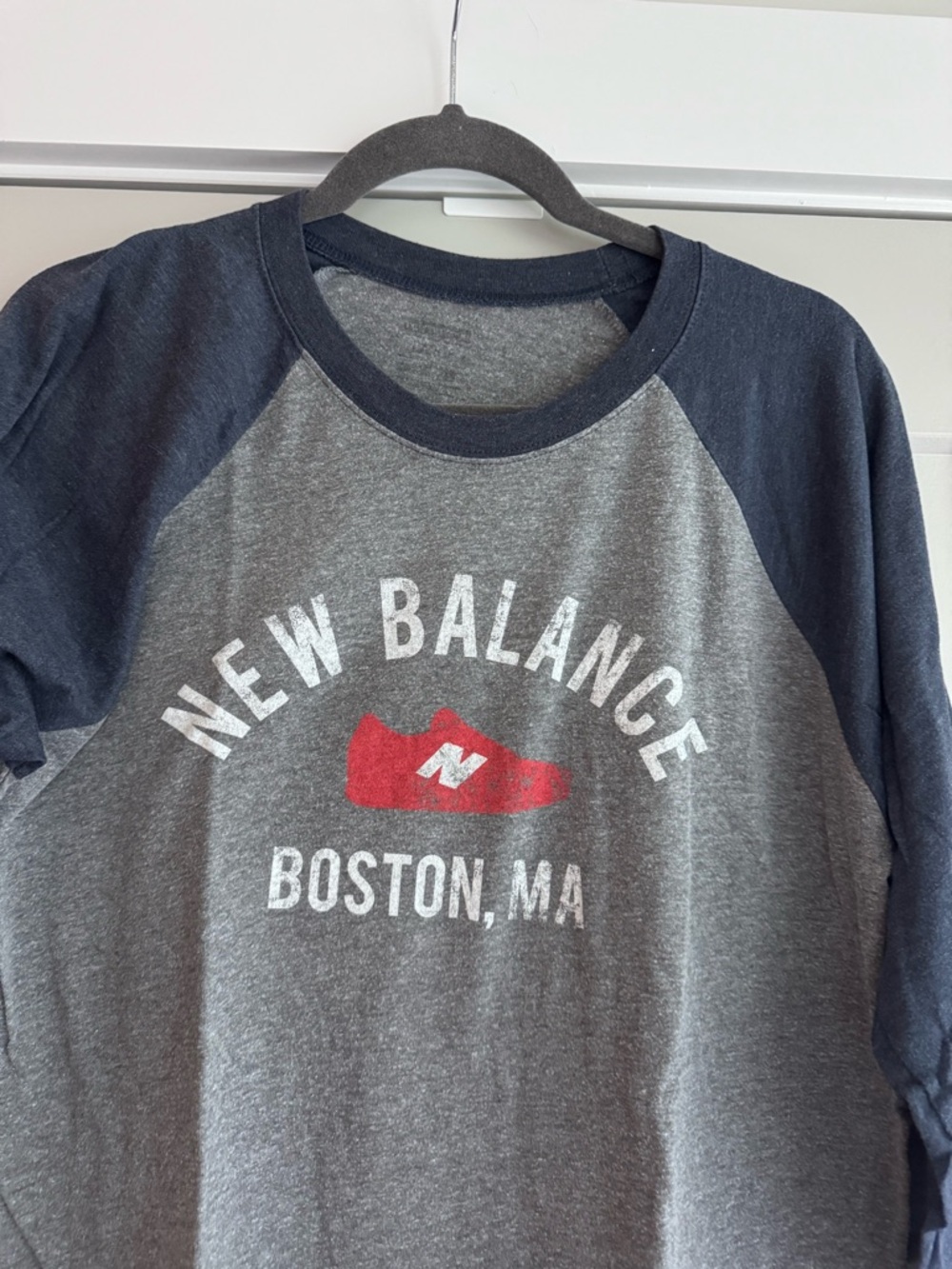 New Balance Gray & Navy Crewneck Tee